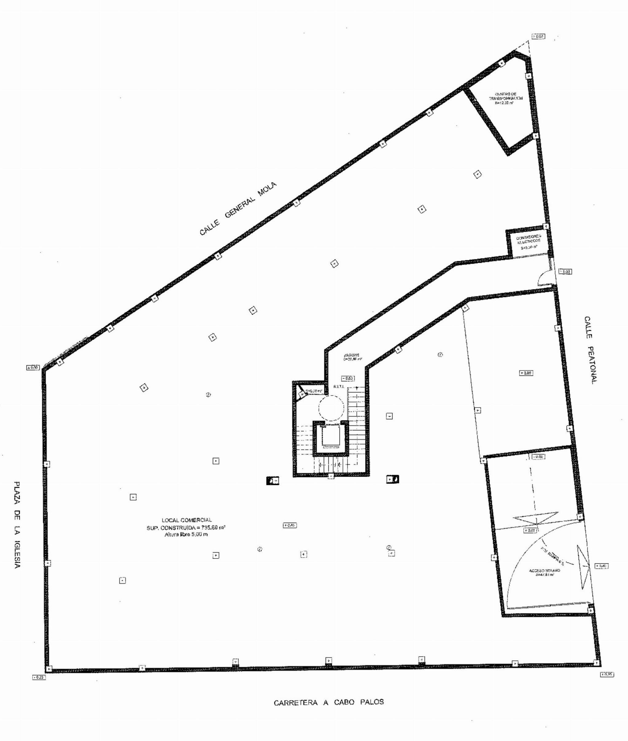 plano planta baja edificio cefiro belones