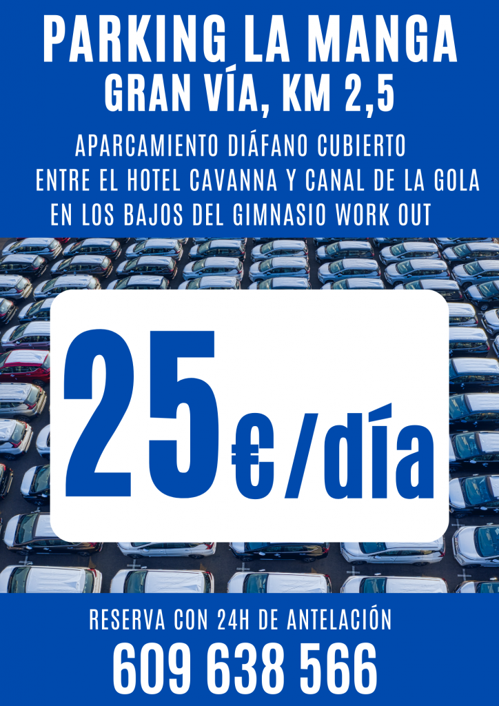Cartel con el precio de la plaza por día, 25€
